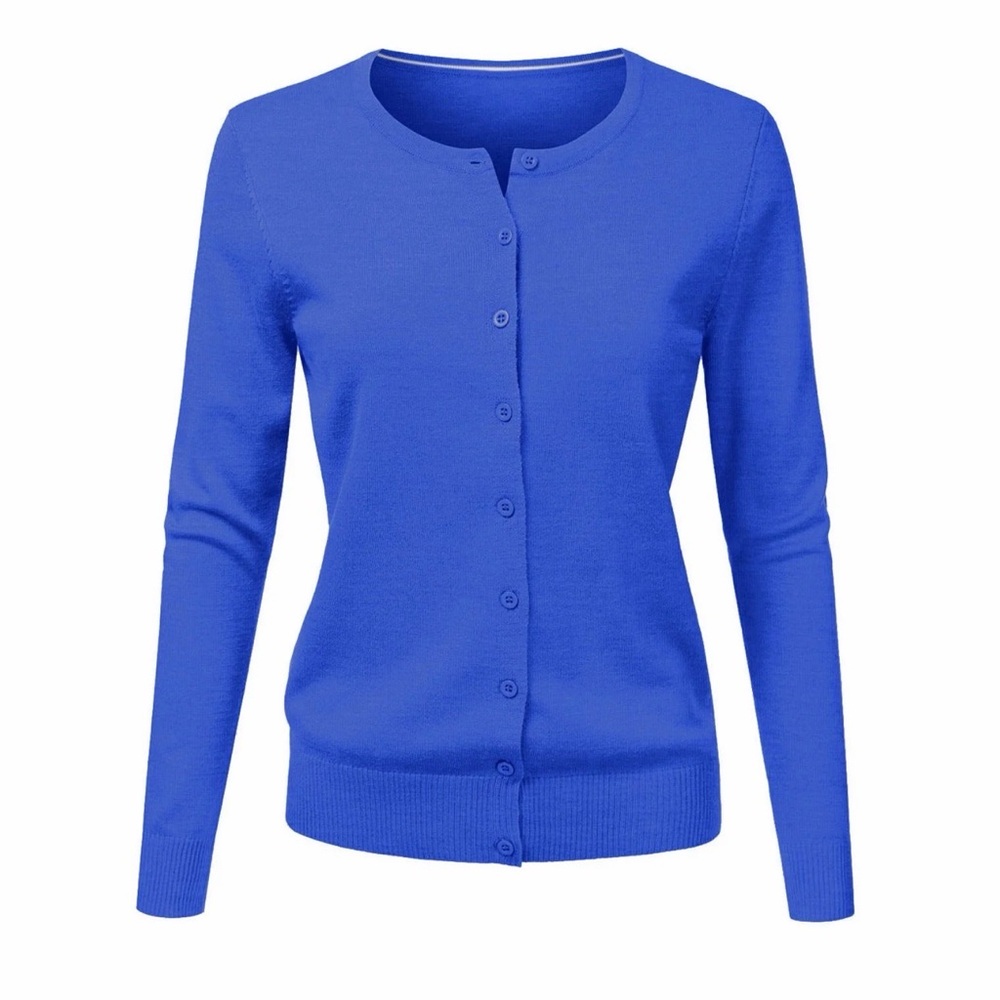 Blue purple grape Women's cardigan Sweater